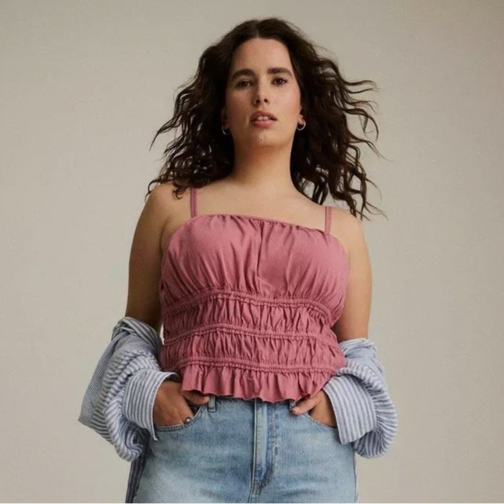 Torrid Festi Smocked  Crop Cami